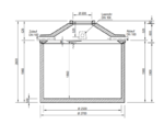 Einbauzeichnung Betonzisterne 9100l