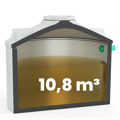 Abwassersammelgrube mit 10800l zur Speicherung von Fäkalien