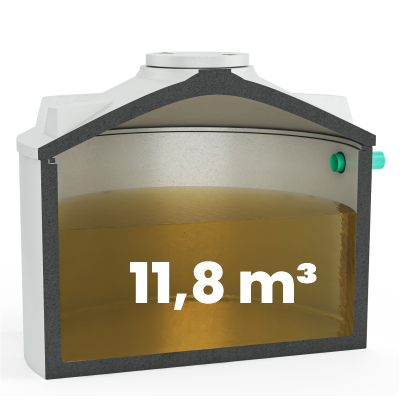 Abwassersammelgrube mit 11800l zur Speicherung von Fäkalien