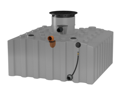 Flachtank mit Retentionspaket als Retentionszisterne