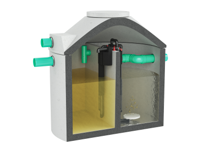 Kleinkläranlage SANOCLEAN von der Firma Mall als SBR-Kleinkläranlage bzw. vollbiologische Kleinkläranlage