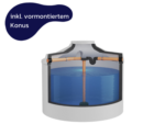Betonzisterne 7600 Liter für Hausnutzung mit hochwertigem Aqua Pro Filter und Siphon