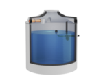 Retentionszisterne 11000l für Gartennutzung mit Korbfilter und Siphon
