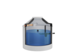 Retentionszisterne 4700l für Gartennutzung mit Korbfilter und Siphon