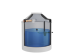 Retentionszisterne 5800l für Gartennutzung mit Korbfilter und Siphon