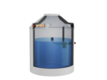 Retentionszisterne 6500l für Gartennutzung mit Korbfilter und Siphon