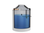 Retentionszisterne 7000l für Gartennutzung mit Korbfilter und Siphon